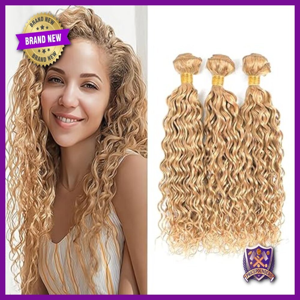 Brazilian Virgin Hair Extensions 12 14 16 Inch Double Weft Water Wave Bundles